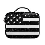 Monochrome Grunge American Flag Print Briefcase Bible Bag