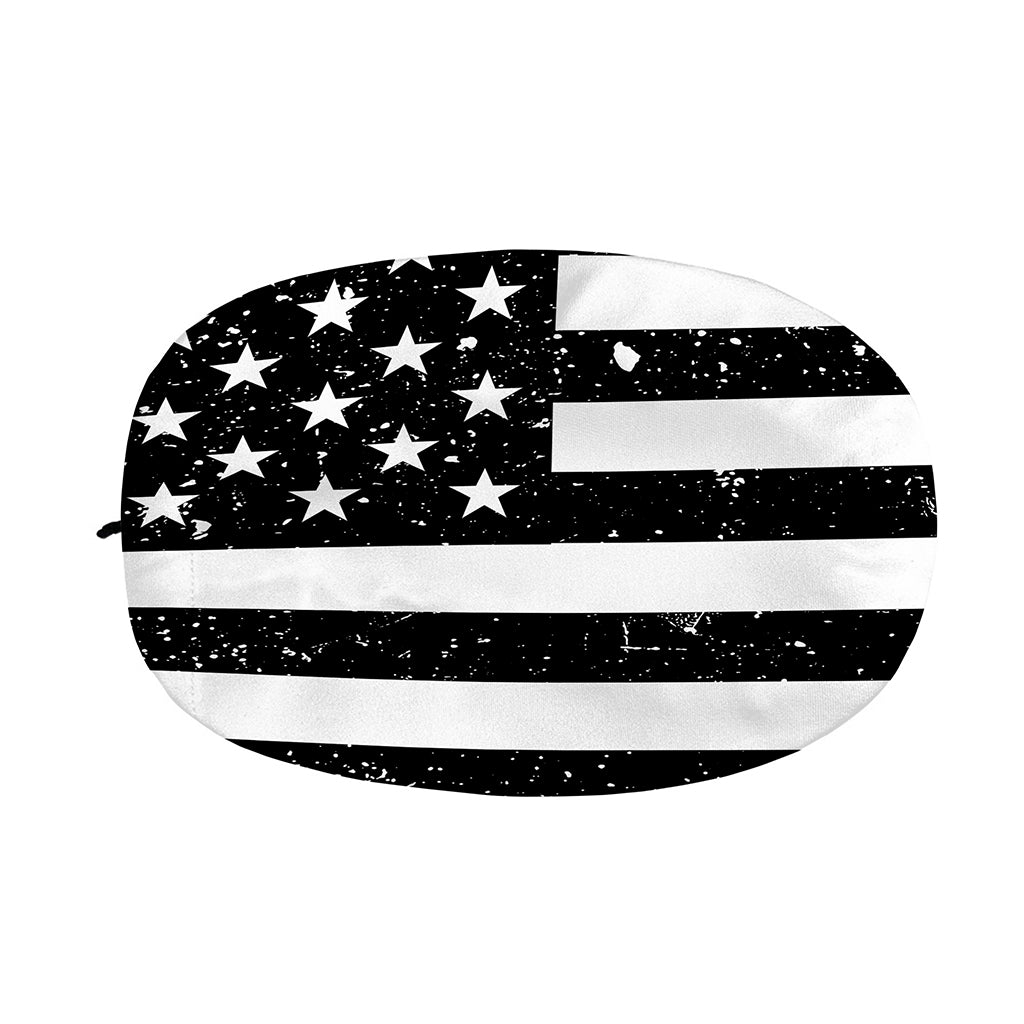 Monochrome Grunge American Flag Print Car Side Mirror Covers