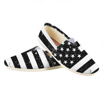 Monochrome Grunge American Flag Print Casual Shoes