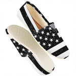 Monochrome Grunge American Flag Print Casual Shoes