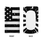 Monochrome Grunge American Flag Print Changing Pad Cover