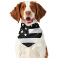 Monochrome Grunge American Flag Print Dog Bandana