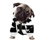 Monochrome Grunge American Flag Print Dog Zip Up Hoodie