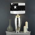 Monochrome Grunge American Flag Print Drum Lamp Shade