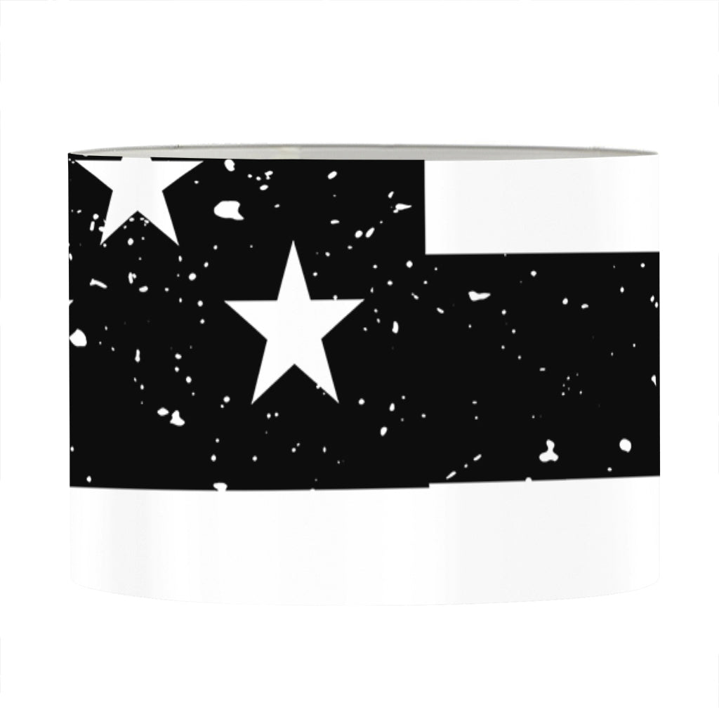 Monochrome Grunge American Flag Print Drum Lamp Shade