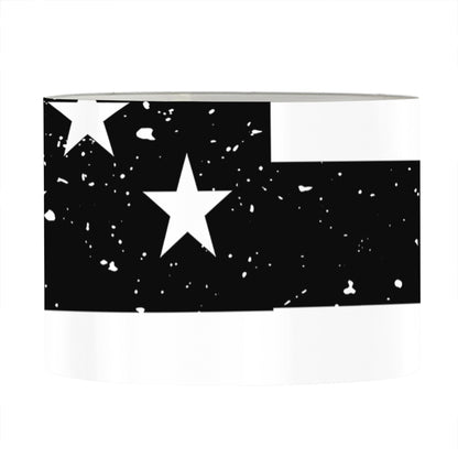 Monochrome Grunge American Flag Print Drum Lamp Shade