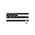 Monochrome Grunge American Flag Print Extended Mouse Pad
