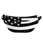 Monochrome Grunge American Flag Print Fanny Pack