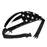 Monochrome Grunge American Flag Print Fanny Pack