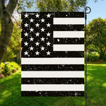 Monochrome Grunge American Flag Print Garden Flag