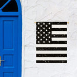 Monochrome Grunge American Flag Print Garden Flag