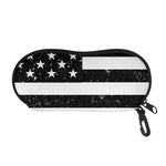Monochrome Grunge American Flag Print Glasses Case