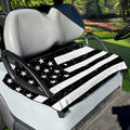 Monochrome Grunge American Flag Print Golf Cart Seat Cover