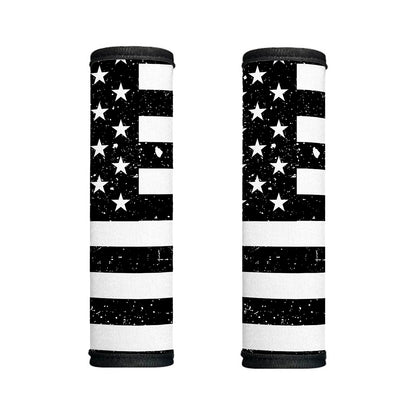 Monochrome Grunge American Flag Print Handle Covers