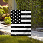 Monochrome Grunge American Flag Print House Flag