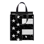 Monochrome Grunge American Flag Print Insulated Lunch Tote
