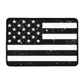 Monochrome Grunge American Flag Print Kitchen Mat