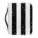 Monochrome Grunge American Flag Print Leather Bible Cover