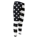 Monochrome Grunge American Flag Print Men's Compression Pants