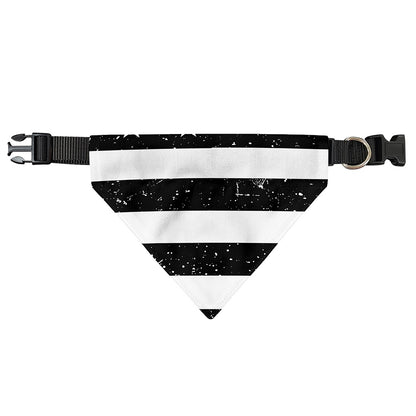 Monochrome Grunge American Flag Print Over The Collar Dog Bandana