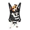 Monochrome Grunge American Flag Print Pet Carrier Backpack