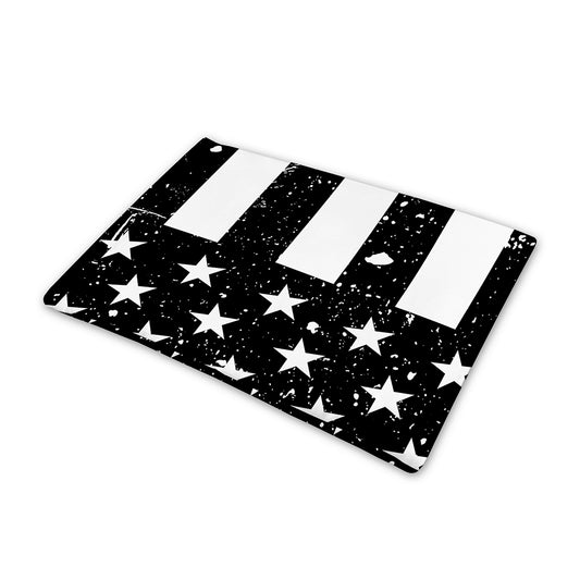 Monochrome Grunge American Flag Print Pet Cooling Mat Cover