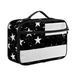 Monochrome Grunge American Flag Print Portable Lunch Bag