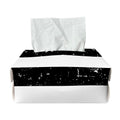 Monochrome Grunge American Flag Print Rectangle Tissue Box Cover