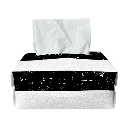 Monochrome Grunge American Flag Print Rectangle Tissue Box Cover