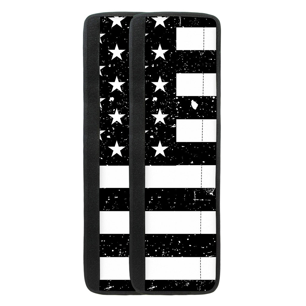 Monochrome Grunge American Flag Print Refrigerator Handle Covers