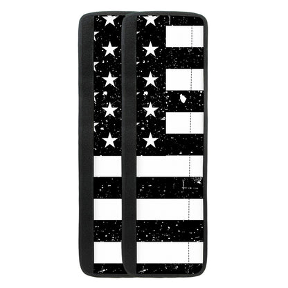 Monochrome Grunge American Flag Print Refrigerator Handle Covers