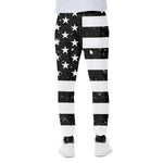 Monochrome Grunge American Flag Print Scuba Joggers