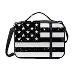 Monochrome Grunge American Flag Print Shoulder Strap Bible Bag