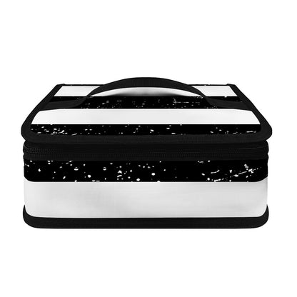 Monochrome Grunge American Flag Print Small Lunch Bag