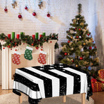 Monochrome Grunge American Flag Print Tablecloth