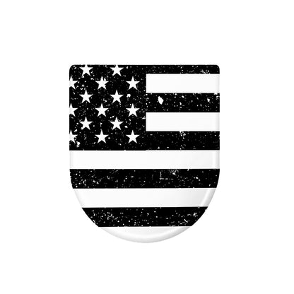 Monochrome Grunge American Flag Print Toilet Lid Cover