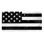 Monochrome Grunge American Flag Print Towel