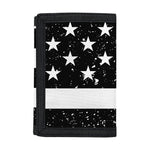Monochrome Grunge American Flag Print Trifold Wallet