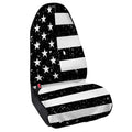 Monochrome Grunge American Flag Print Waterproof Car Seat Cover