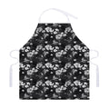 Monochrome Hawaiian Floral Print Adjustable Apron