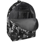 Monochrome Hawaiian Floral Print Backpack