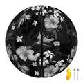 Monochrome Hawaiian Floral Print Basketball