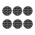 Monochrome Hawaiian Floral Print Coaster Set