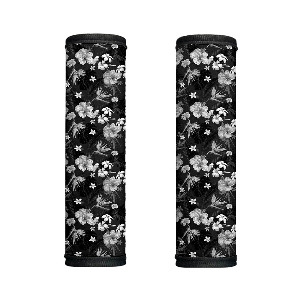 Monochrome Hawaiian Floral Print Handle Covers