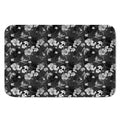 Monochrome Hawaiian Floral Print Indoor Door Mat