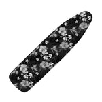 Monochrome Hawaiian Floral Print Ironing Board Cover