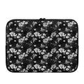 Monochrome Hawaiian Floral Print Laptop Sleeve