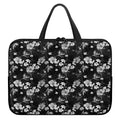 Monochrome Hawaiian Floral Print Laptop Sleeve With Handle