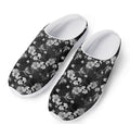 Monochrome Hawaiian Floral Print Mesh Casual Shoes