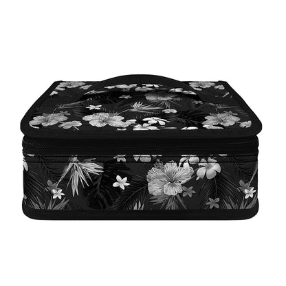 Monochrome Hawaiian Floral Print Small Lunch Bag